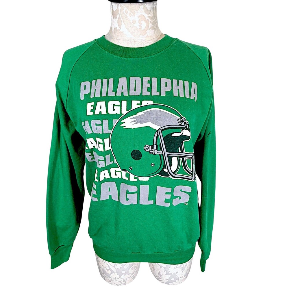 Vintage Garan NFL Eagles Sweatshirt Kelly Green 80s - Picture 8 of 13